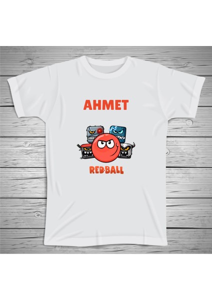 Red Ball Tshirt , Isim Yazılabilir Kişiye Özel Tshirt