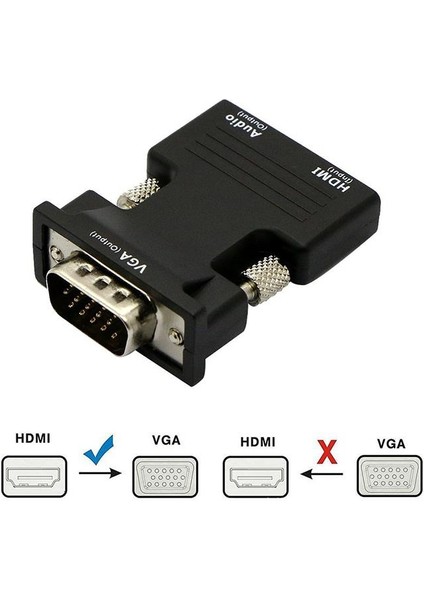 Boblov HDMI To VGA HDMI Giriş VGA Çıkış Dişi HDMI Erkek VGA HDMI Dişi VGA Erkek