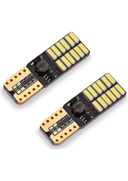 24 LED 12 - 24 Volt T10 Beyaz Xenon Efekt Canbus'lı Park Plaka