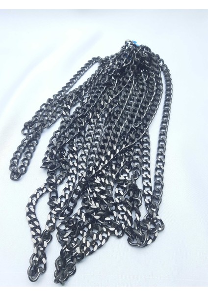 Siyah Renginde 9 mm Metal Çanta Zinciri (1 Pakette 1 Mt.) fiyatları