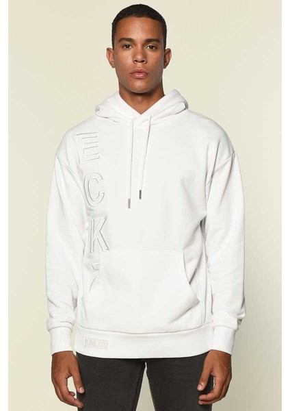 Benny Erkek Beyaz Hoodie