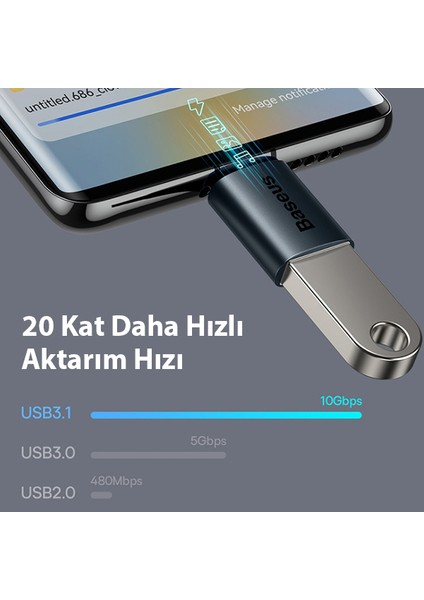 Type-C To USB 3.1  Dönüştürücü Adaptör Mini Otg Ingenuity Series ZJJQ000003