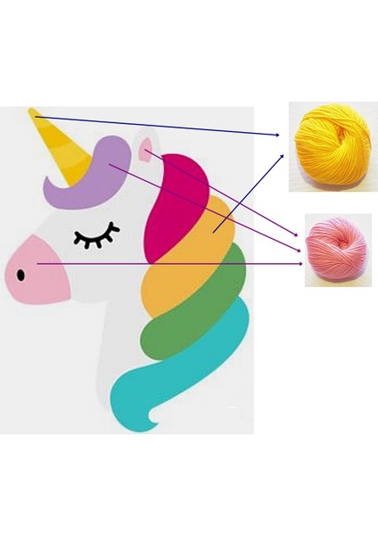 Bade Unicorn 6 Renkli Punch Nakış Seti Açıklamayı Okuyun