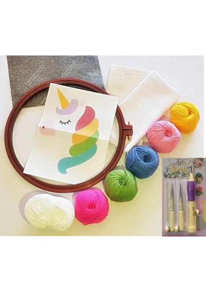 Bade Unicorn 6 Renkli Punch Nakış Seti Açıklamayı Okuyun