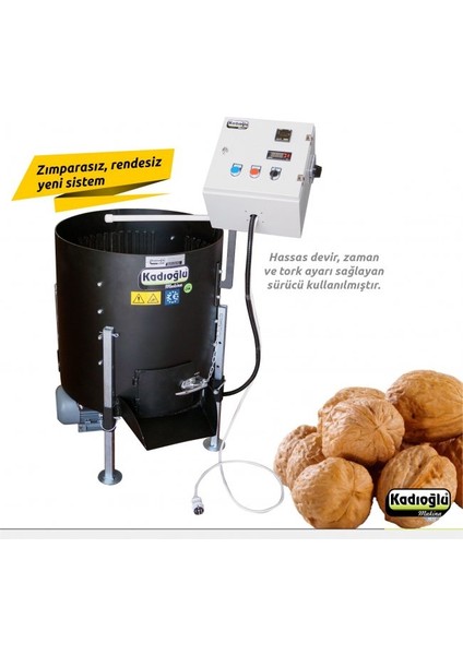CKS90D Devir Ayarlı Ceviz Soyma Makinesi 180 Litre 100-120KG ATALAR211