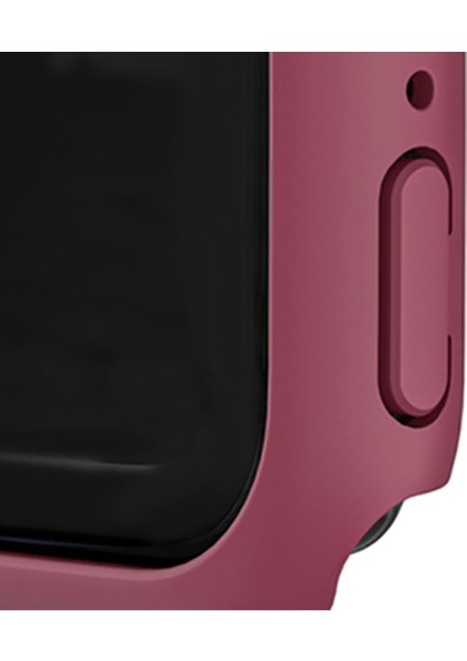 45MM Tampon Çerçeve Koruyucu Kılıf Su Geçirmez Sert Pc Taşınabilir Iwatch 7 Koyu Kırmızı (Yurt Dışından) indirimleri