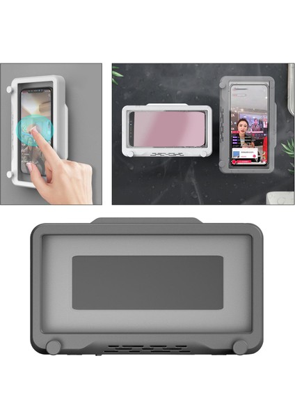 Duvara Monte Telefon Kılıfı Su Geçirmez Saklama Kutusu Çıkarılabilir Aksesuarları Premium Gri (Yurt Dışından) fırsatları