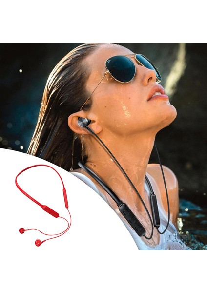 Boyun Bandı Iş Seyahat Kulak Spor Salonu GB04 Bluetooth Kulaklık Gürültü Kırmızı Iptal (Yurt Dışından)