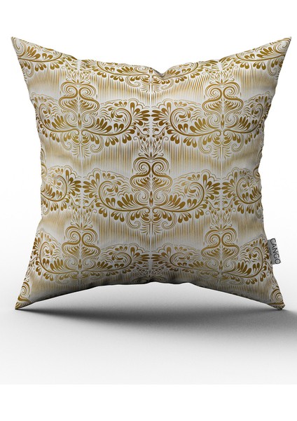 Sarı Beyaz Damask Desenli Dijital Baskılı Çift Taraflı Kırlent Kılıfı - Otyk011-Ct fiyatları