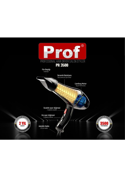 Turbo Profesyonel Fön Makinesi ve Saç Kurutma 3500 Performance fiyatları