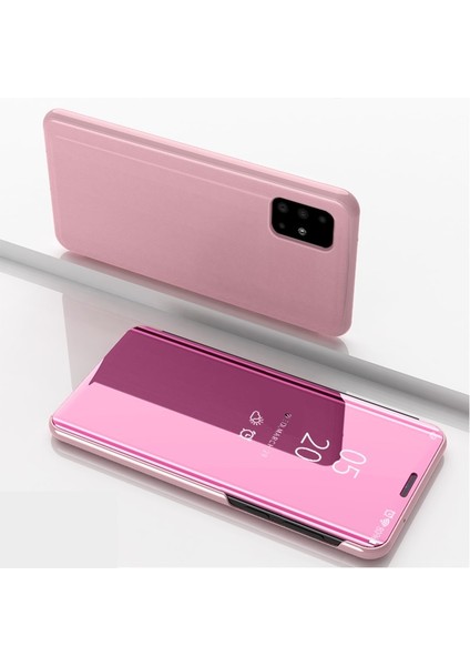 Deri Samsung Galaxy A71 5g SMA716 SMA716 Için Telefon Kılıfı - Pembe (Yurt Dışından)