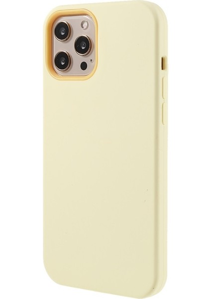 Apple Iphone 12 6.1 Inç Uyumlu Darbeye Dayanıklı Silikon Yumuşak Tpu Telefon Kılıfı - Krem (Yurt Dışından)