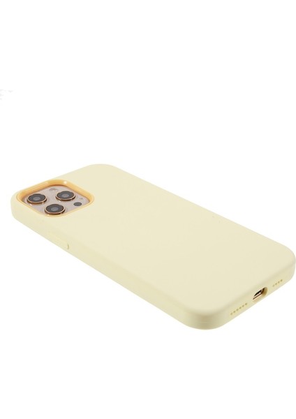Apple Iphone 12 6.1 Inç Uyumlu Darbeye Dayanıklı Silikon Yumuşak Tpu Telefon Kılıfı - Krem (Yurt Dışından)