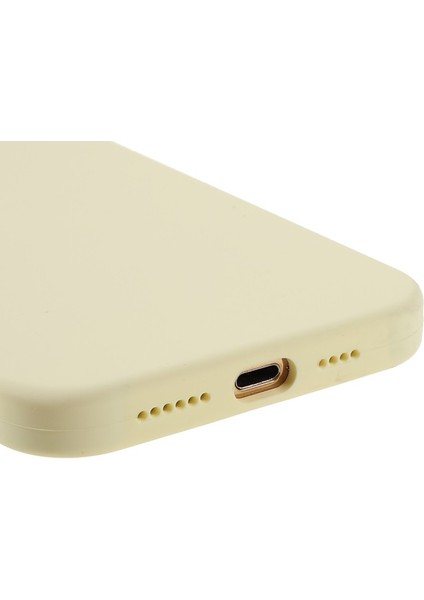 Apple Iphone 12 6.1 Inç Uyumlu Darbeye Dayanıklı Silikon Yumuşak Tpu Telefon Kılıfı - Krem (Yurt Dışından)