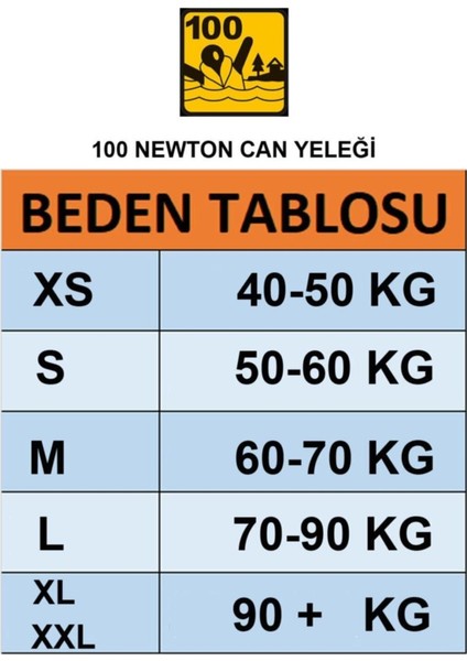 GDR-002 100 Newton Fermuarlı Can Yeleği