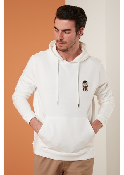 Pamuklu Kanguru Cepli Kapüşonlu Sweat Erkek Sweat 6141006