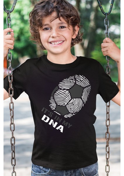 Renklerim Kartal Siyah Kısa Kollu Erkek Çocuk T-Shirt
