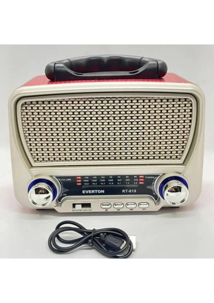 RT-819 Radyo Solar Güneş Enerjili El Feneri Bluetooth Fm Radyo USB Sd Mp3 Çalar