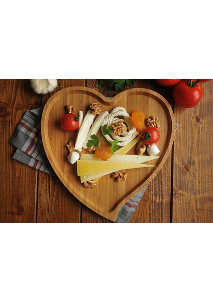 9111 27CM Corazon Bambu Kalp Tepsi