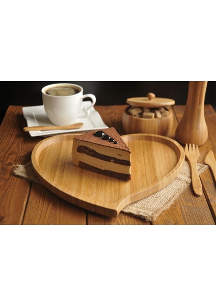 9111 27CM Corazon Bambu Kalp Tepsi