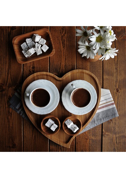 9111 27CM Corazon Bambu Kalp Tepsi