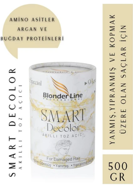 Blonder Line Yanmış, Yıpranmış ve İşlem Görmüş Tüm Saçlar İçin Argan Yağlı Akıllı Toz Açıcı - 500 GR