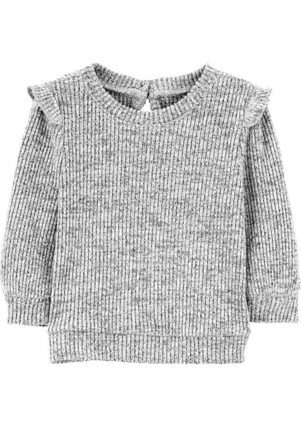 Kız Bebek Uzun Kollu Eşofman Üstü Gri