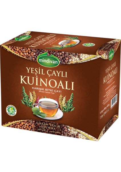 Yeşil Çaylı Kinoa Çayı 30'lu Süzen Poşet