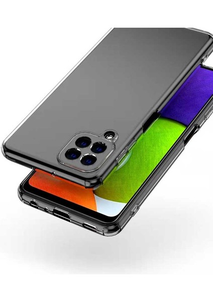 Caseworld Samsung Galaxy M22 Kapak Kamera Korumalı Süper Silikon Kılıf