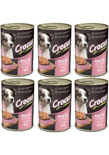 Yavru Köpek Kuzu Etli Yaş Mama 6X400G