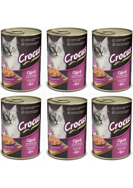 Yetişkin Kedi Ciğerli Yaş Mama 6X400G