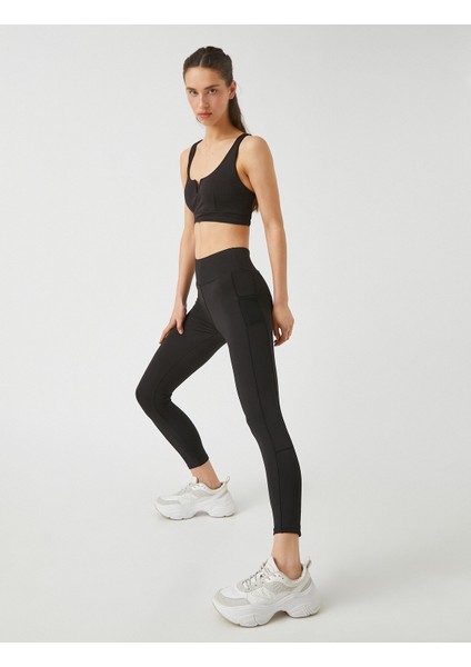 2SAK40118NK Normal Kalıp Siyah Kadın Tayt