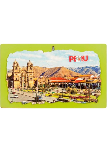 Peru Temalı Ahşap Fresco Tablo No.2