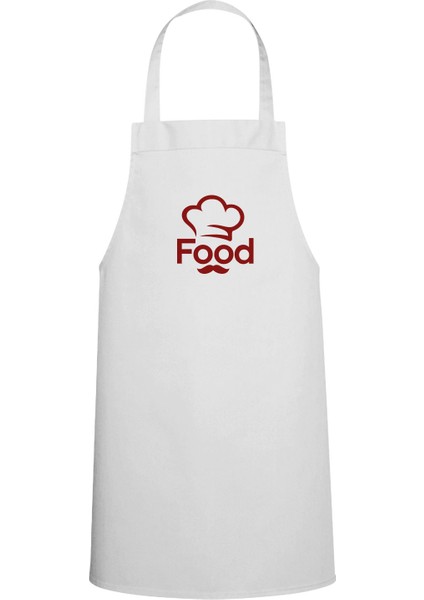 Food Özel Baskılı Chef Mutfak Önlüğü