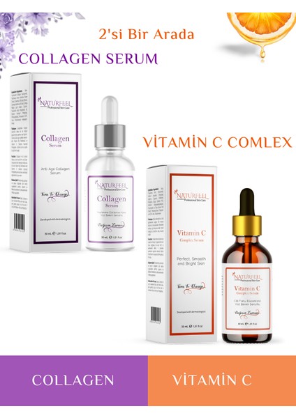 Vitamin C Serum + Collagen Serum 2'li Bakım Seti