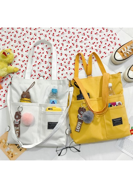 Hong Kong Tarzı Kanvas Omuz Çantası (Yurt Dışından) fiyatları