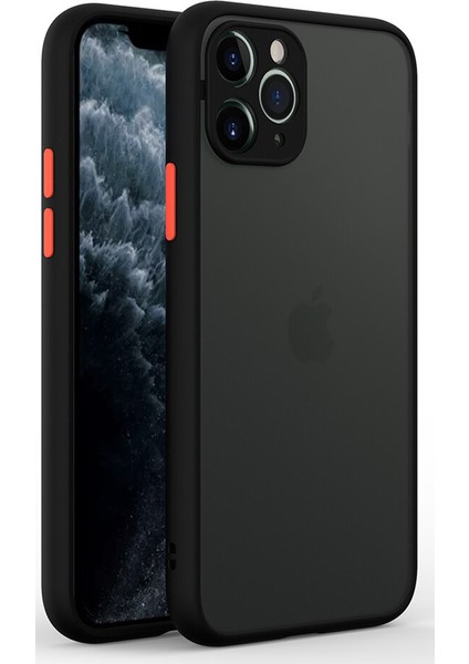 Apple iPhone 13 Pro Max London Serisi Darbeye Dayanıklı Kılıf - Buzlu Siyah