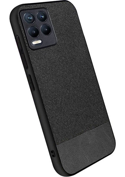 Realme 8 - Realme 8 Pro Fabrik Serisi Kumaş ve Deri Desen Kılıf