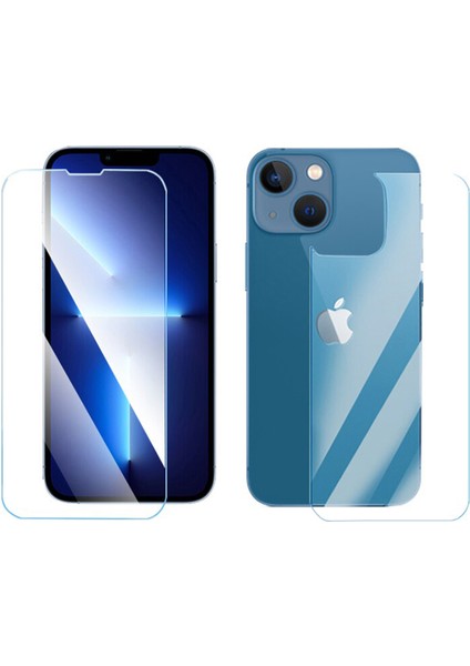 Apple iPhone 13 Mini Ön Arka Set Tempered Glass Cam Koruma