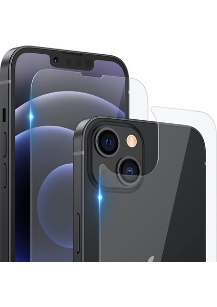 Apple iPhone 13 Mini Ön Arka Set Tempered Glass Cam Koruma modelleri