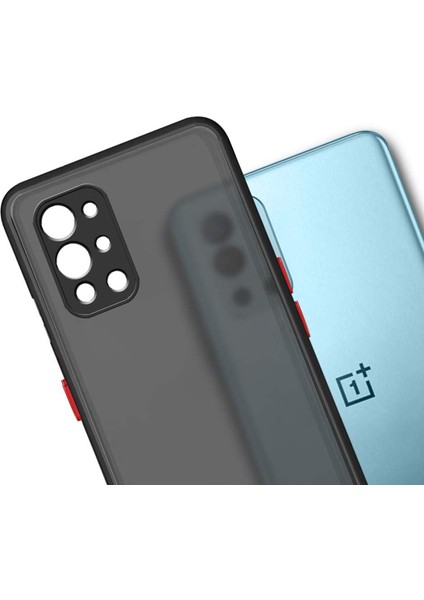 Oneplus 9r London Serisi Darbeye Dayanıklı Kılıf - Buzlu Siyah