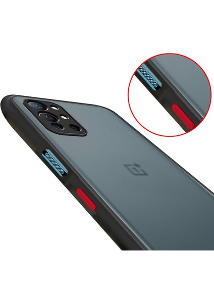Oneplus 9r London Serisi Darbeye Dayanıklı Kılıf - Buzlu Siyah