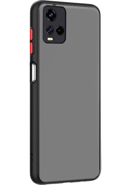Vivo Y21 London Serisi Darbeye Dayanıklı Kılıf - Buzlu Siyah