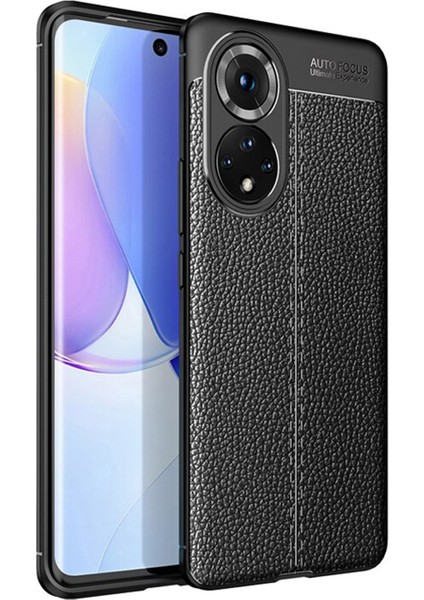 Honor 50 Leather Silikon Kılıf - Siyah