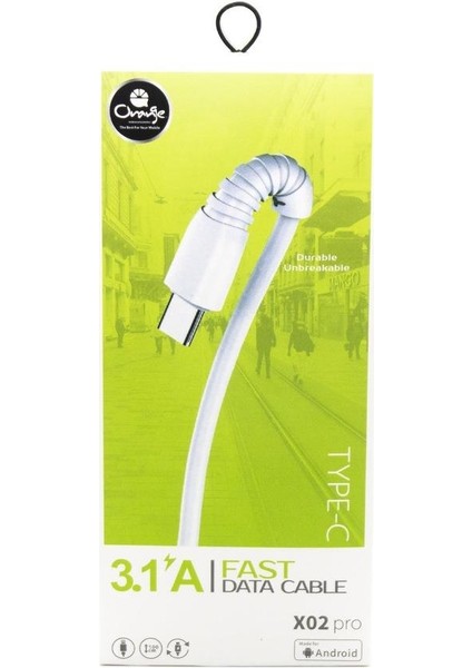 Samsung Xiaomi Huawei 3,1A Type C USB Data ve Hızlı Şarj Kablosu
