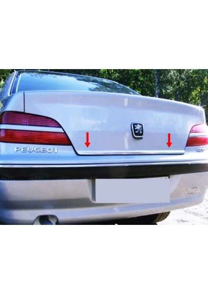 Peugeot 406 Krom Bagaj Alt Çıtası 1995-2004 Paslanmaz Çelik (Sedan)