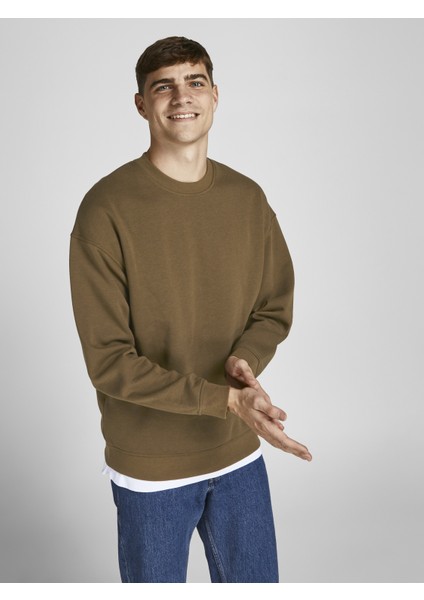 Jack & Jones Bisiklet Yaka Düz Renk Sweatshirt