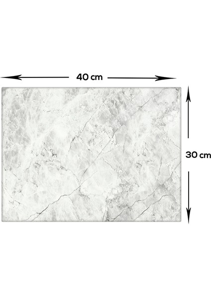 3'lü Takım Taş Görünümlü | Cam Ocak Arkası - Cam Kesme Tahtası- Tablası - Bardak Altlığı