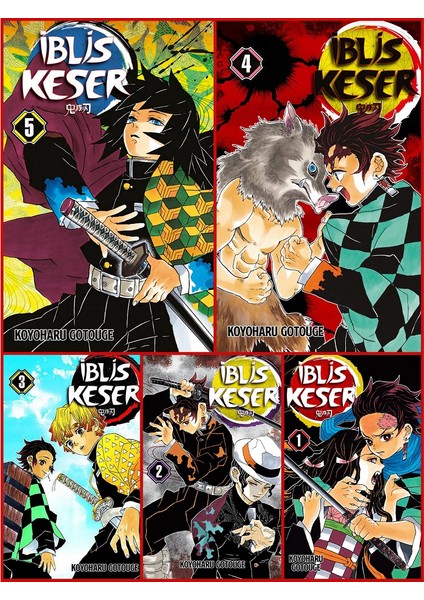 Iblis Keser 1-2-3-4-5 (5 Cilt) Manga Set - Koyoharu Gotouge