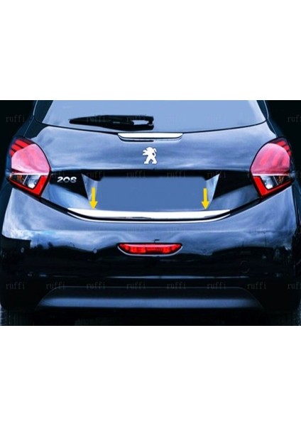Peugeot 208 Krom Bagaj Alt Çıtası 2012> Paslanmaz Çelik (HB) fiyatları